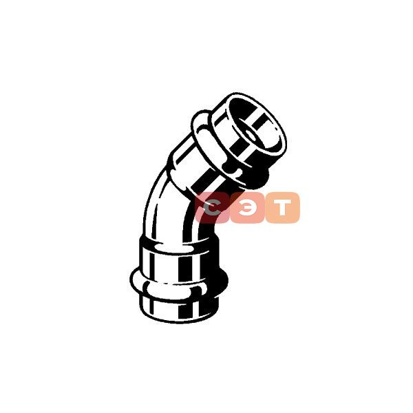 Полуотвод пресс 45 * ВВ Profipress SC-Contur 22